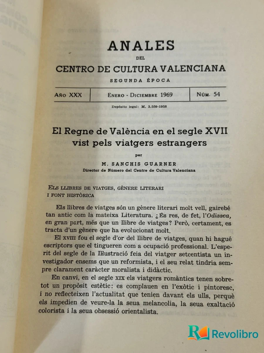 Foto 2 de Anales del Centro de Cultura Valenciana de M. Sanchis Guarner, libro de segunda mano