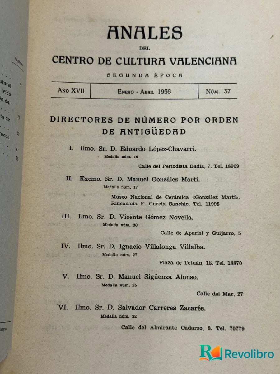 Foto 2 de Anales del Centro de Cultura Valenciana de Consejo Superior de Instrucción Científica, libro de segunda mano