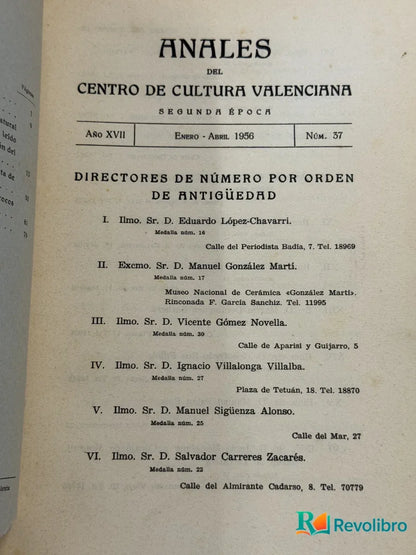 Foto 2 de Anales del Centro de Cultura Valenciana de Consejo Superior de Instrucción Científica, libro de segunda mano