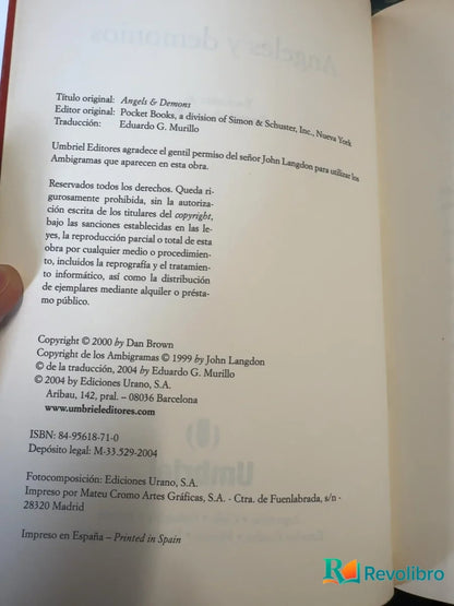 Foto 3 de Ángeles y demonios de Dan Brown, libro de segunda mano