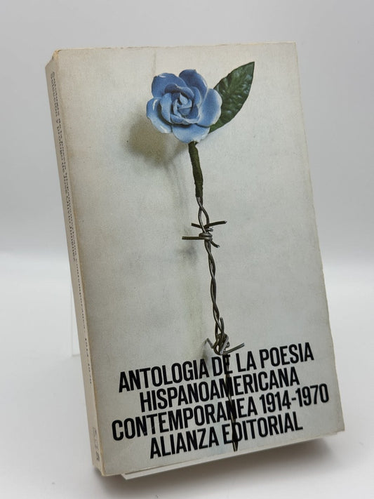 Portada de Antología de la poesía hispanoamericana contemporánea de José Olivio Jiménez, libro de segunda mano
