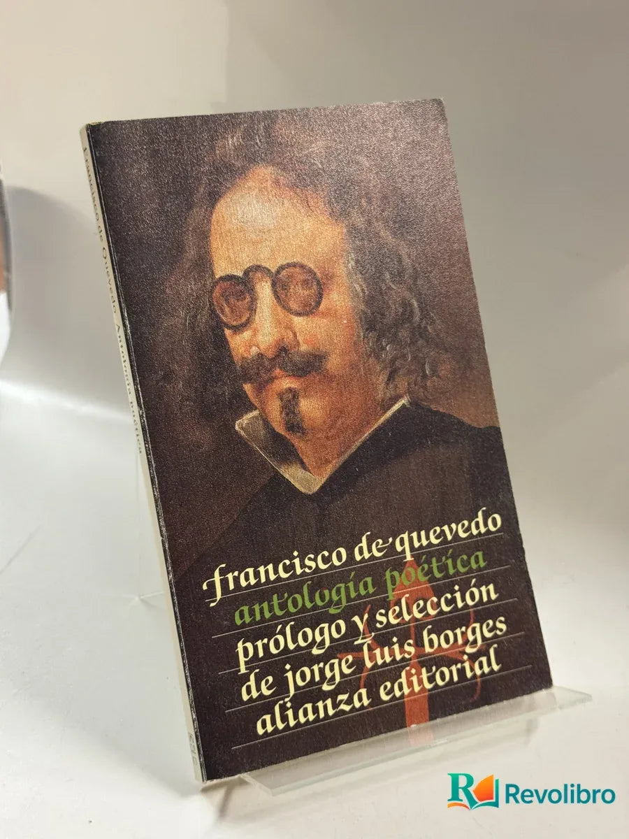 Portada de antología poética de francisco de quevedo, libro de segunda mano