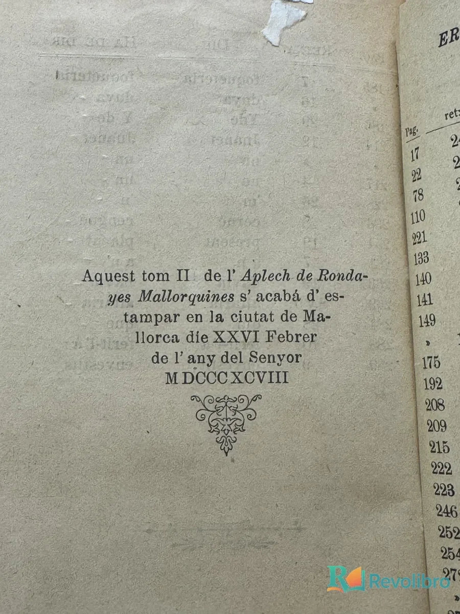 Foto 2 de Aplech de Rondayes Mallorquines de Jordi Des Recó (antoni M. Alcover Pre.), libro de segunda mano