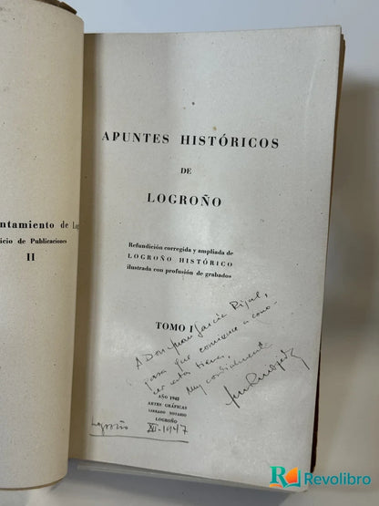 Foto 2 de Apuntes Históricos de Logroño de no disponible, libro de segunda mano