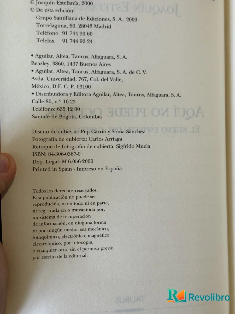 Foto 2 de Aquí no puede ocurrir de Joaquín Estefanía, libro de segunda mano