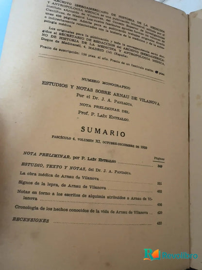 Foto 4 de Archivo iberoamericano de historia de la medicina y antropología médica de Consejo Superior de Investigaciones Científicas, libro de segunda mano