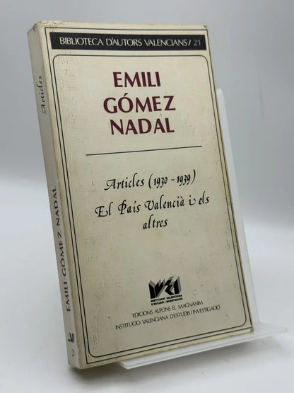 Portada de Articles (1930-1939) El País Valencià i els altres de Emili Gómez Nadal, libro de segunda mano