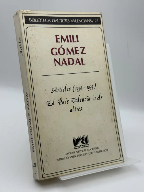 Portada de Articles (1930-1939) El País Valencià i els altres de Emili Gómez Nadal, libro de segunda mano