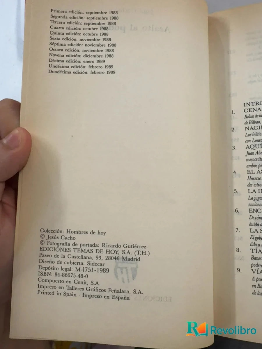 Foto 3 de Asalto al poder de Jesús Cacho, libro de segunda mano