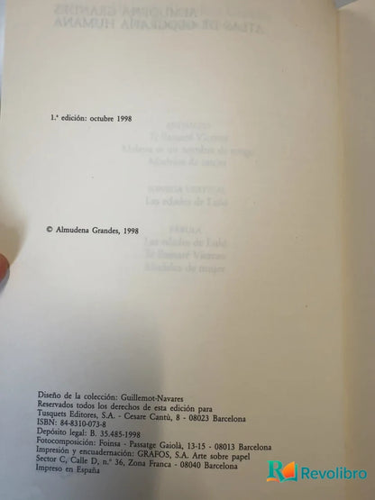 Foto 3 de Atlas de Geografía Humana - 1ª edición de Almudena Grandes, libro de segunda mano