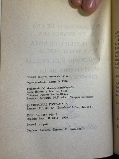 Autobiografía de una mujer emancipada ; La juventud y la moral sexual ; El comunismo y la familia ; Plataforma de la Oposición Obrera - Imagen 2