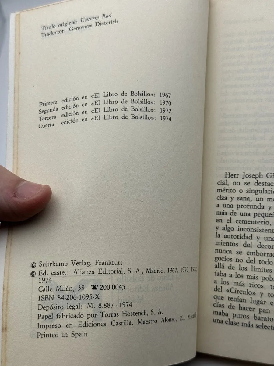 Foto 2 de Bajo las ruedas - Hermann Hesse de Hermann Hesse, libro de segunda mano