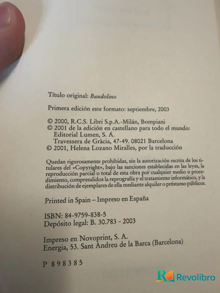 Foto 3 de Baudolino - 1ª edición de Umberto Eco, libro de segunda mano