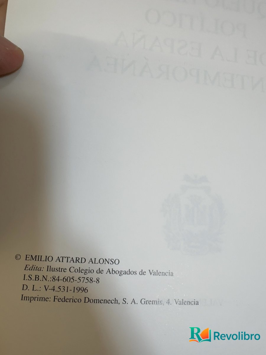 Foto 4 de Bosquejo histórico político de la España contemporánea - 1ª edición de Emilio Attard Alonso, libro de segunda mano