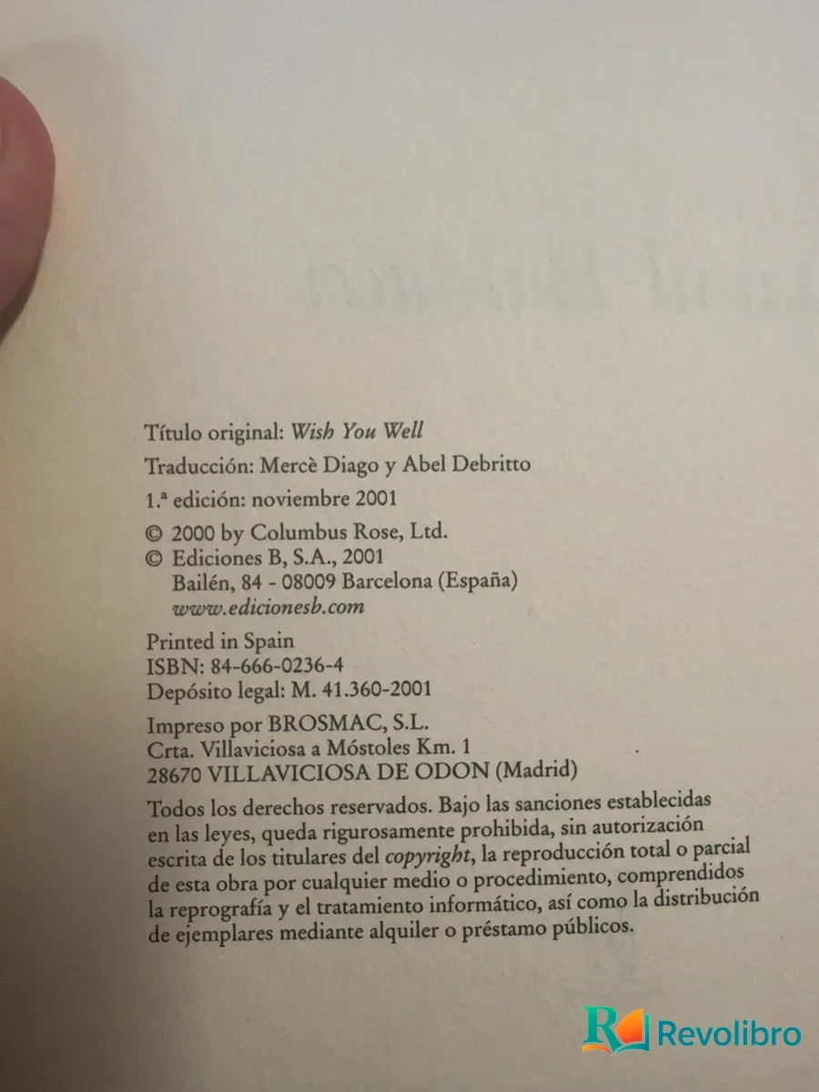 Foto 3 de Buena suerte - 1ª edición de David Baldacci, libro de segunda mano