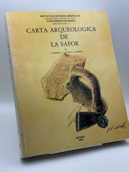 Portada de Carta arqueológica de La Safor - José Aparicio Pérez de José Aparicio Pérez, libro de segunda mano