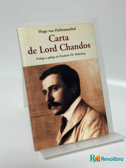 Portada de Carta de Lord Chandos de Hugo von Hofmannsthal, libro de segunda mano