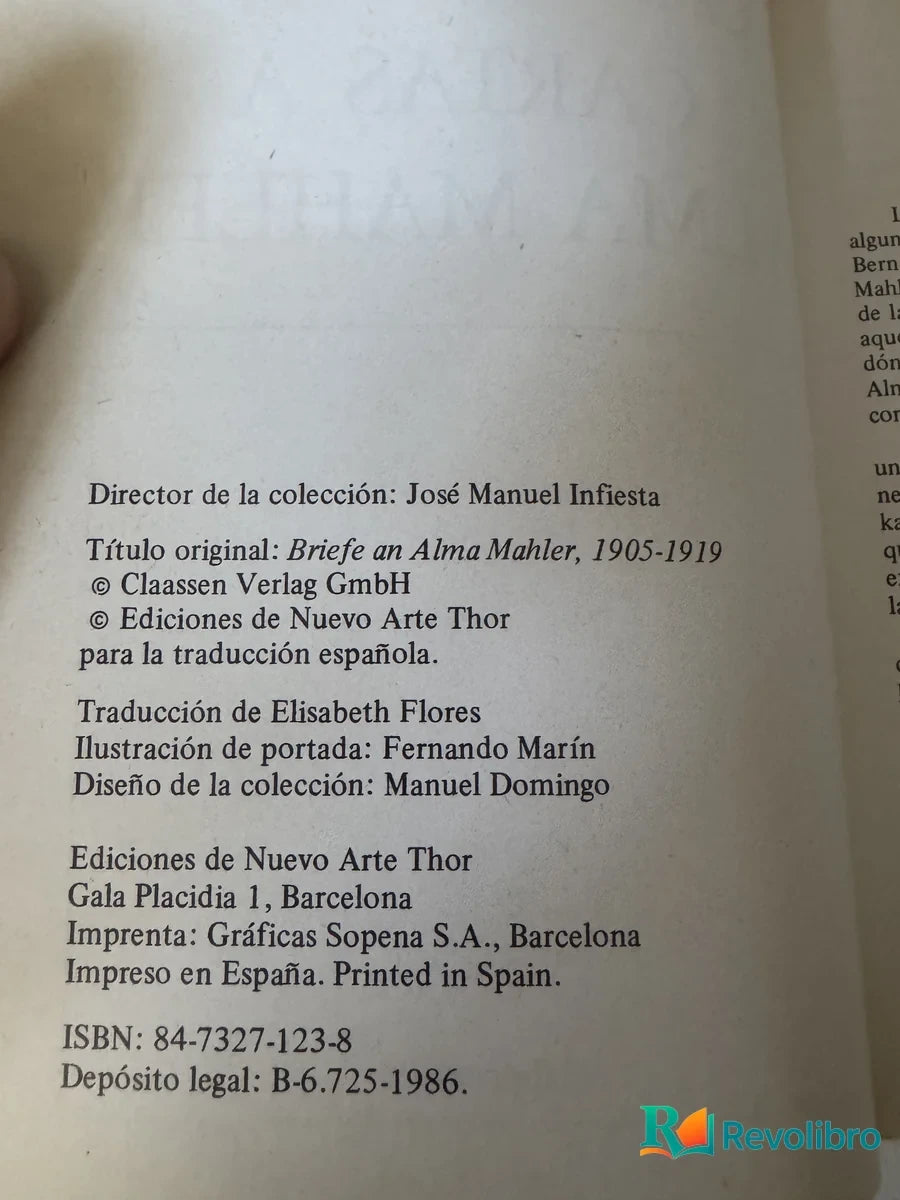 Foto 2 de Cartas a Alma Mahler de Oskar Kokoschka, libro de segunda mano