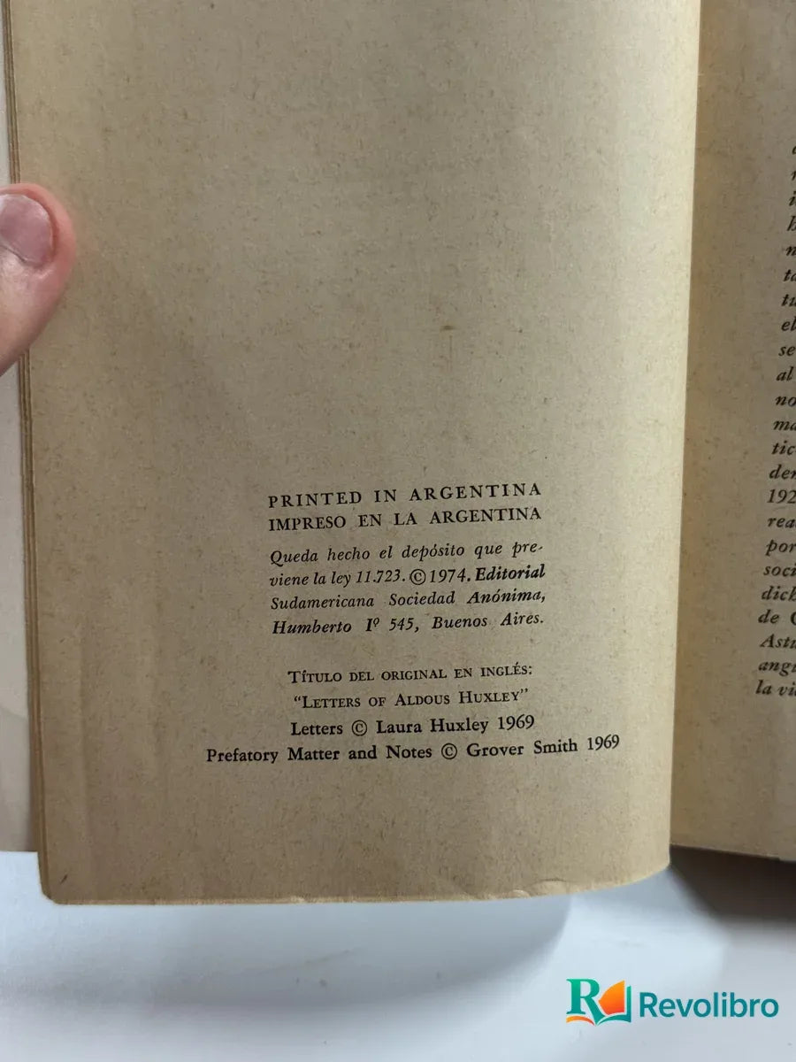 Foto 2 de Cartas de Aldous Huxley, libro de segunda mano