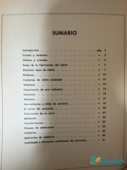 Foto 2 de Cerámica y cristal de no disponible, libro de segunda mano