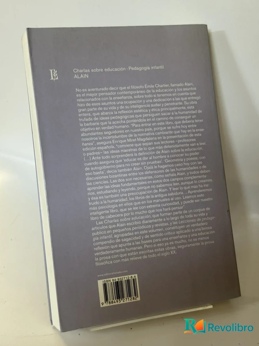 Foto 2 de Charlas sobre educación Pedagogía infantil de Alain, libro de segunda mano