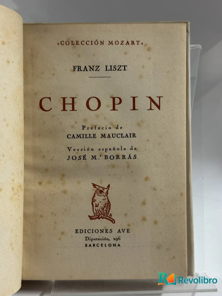 Foto 2 de Chopin de Franz Liszt, libro de segunda mano