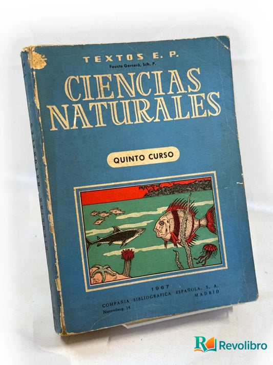 Portada de Ciencias naturales de Fausto Garcés, libro de segunda mano