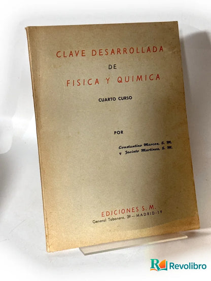 Portada de Clave desarrollada de Física y Química de Constantino Marcos, libro de segunda mano