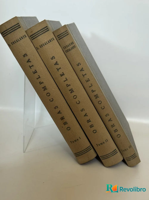 Portada de Colección completa de las obras dramáticas 3 volúmenes de D. Eduardo Escalante, libro de segunda mano