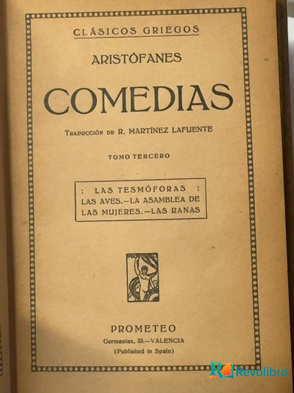 Foto 3 de Comedias. Tomo 3 de Aristófanes, libro de segunda mano