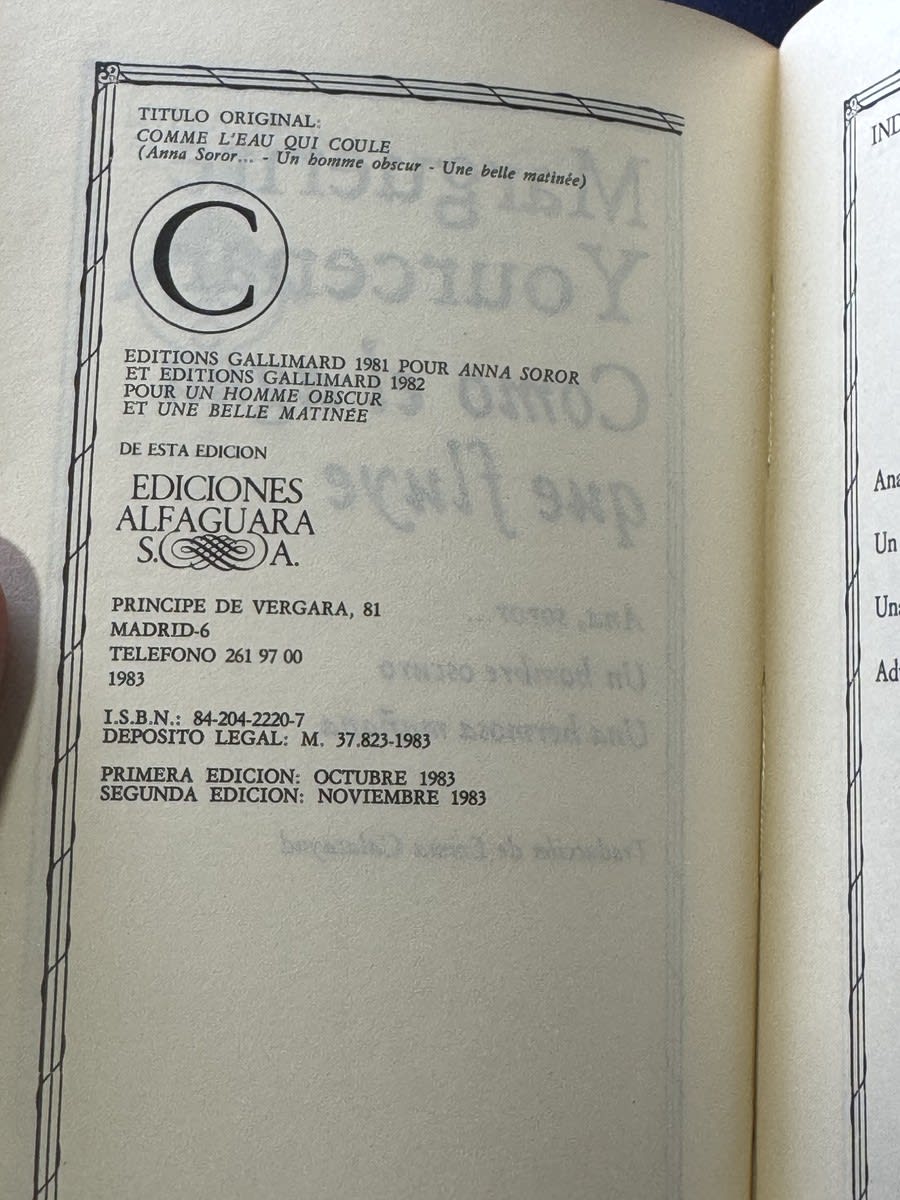 Como el agua que fluye - Marguerite Yourcenar - Foto 2