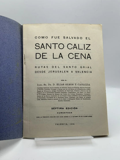 Como fue salvado de Santo Cáliz de la cena de Elías Olmos Canalda | Segunda mano - Foto 2
