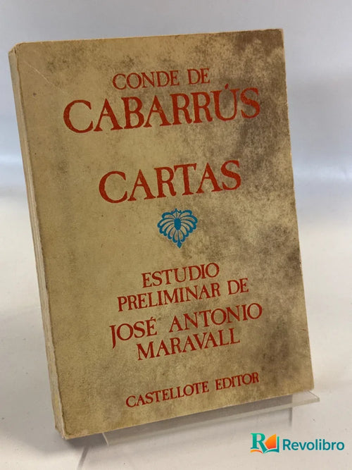 Portada de Conde de Cabarrús Cartas de José Antonio Maravall, libro de segunda mano
