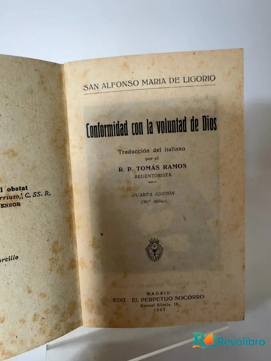 Foto 2 de Conformidad con la voluntad de Dios de San Alfonso María de Ligorio, libro de segunda mano