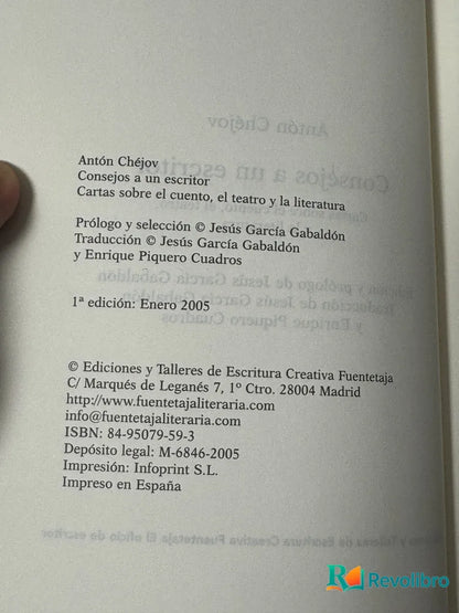 Foto 2 de Consejos a un escritor de Antón Chéjov, libro de segunda mano