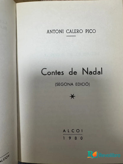 Foto 2 de Contes de Nadal de Antoni Calero Picó, libro de segunda mano