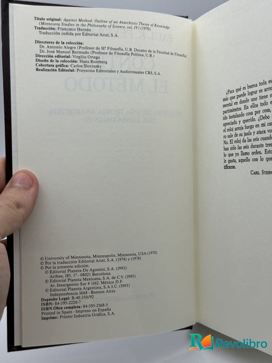Contra el método - Paul K. Feyerabend - Imagen 2
