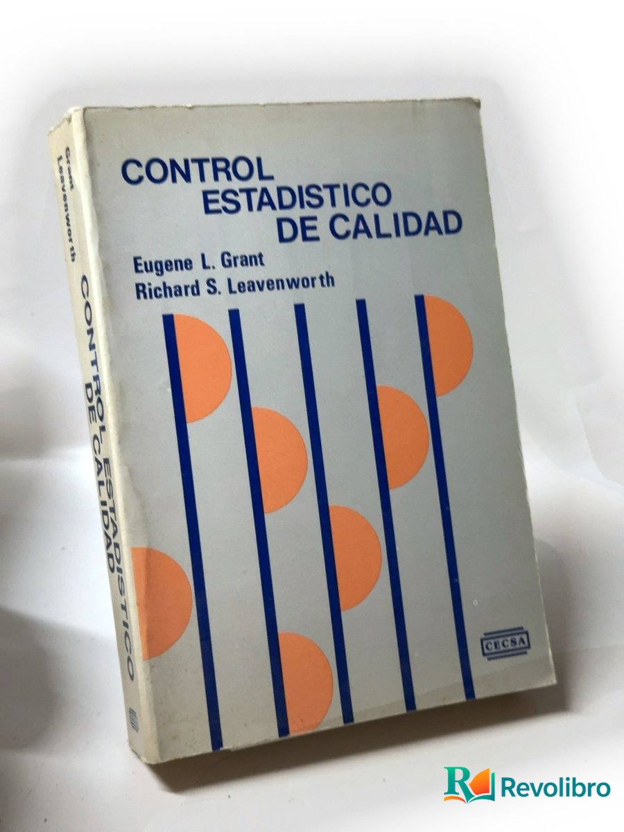 Portada de Control estadístico de calidad de Eugene L. Grant, libro de segunda mano