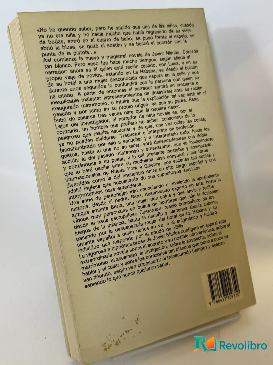 Foto 2 de Corazón tan blanco de Javier Marías, libro de segunda mano