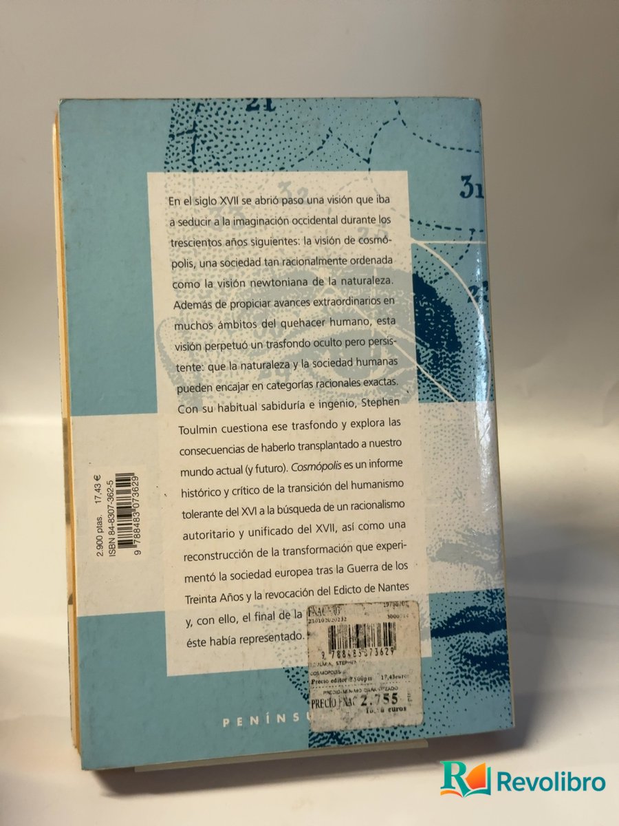 Foto 2 de Cosmópolis - 1ª edición de Stephen Toulmin, libro de segunda mano