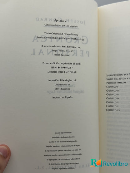 Crónica Personal - Joseph Conrad - Imagen 2