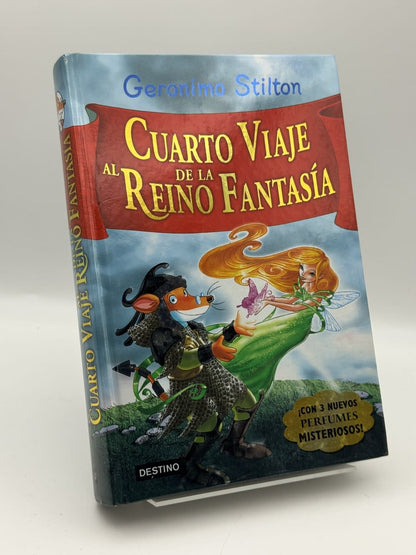 Portada de Cuarto viaje al Reino de la Fantasía - Geronimo Stilton de Geronimo Stilton, libro de segunda mano