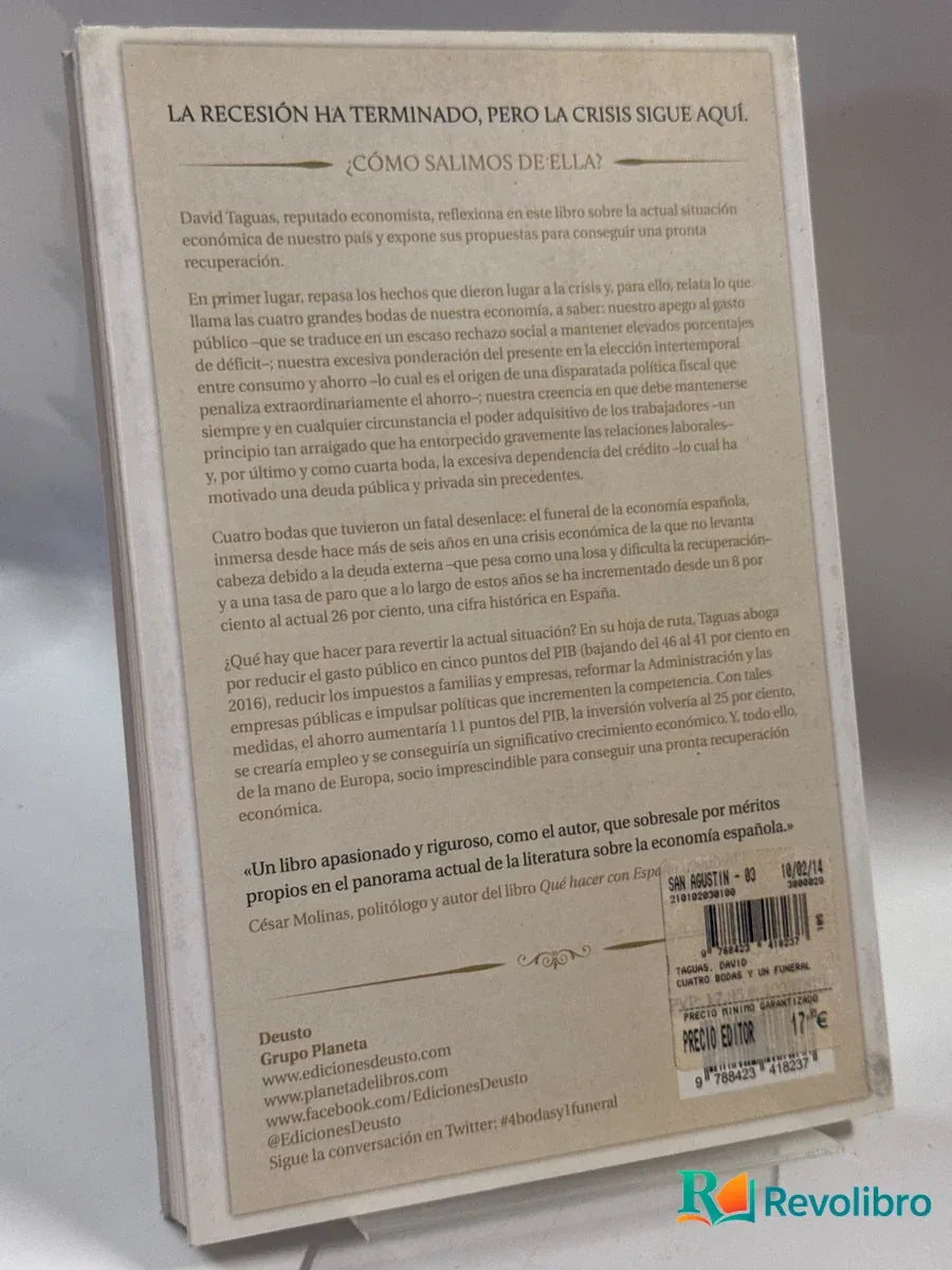 Foto 2 de Cuatro bodas y un funeral - 1ª edición de David Taguas Coejo, libro de segunda mano