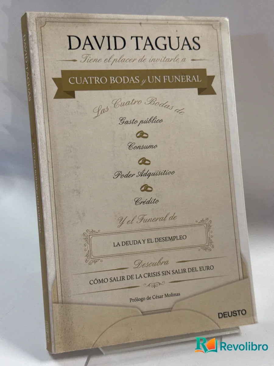 Portada de Cuatro bodas y un funeral - 1ª edición de David Taguas Coejo, libro de segunda mano