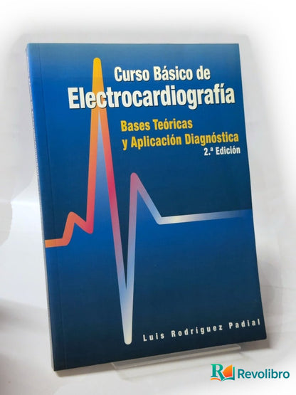 Portada de Curso básico de electrocardiografía de Luis Rodríguez Padial, libro de segunda mano