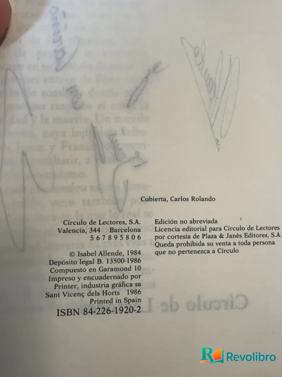 Foto 3 de De amor y de sombra de Isabel Allende, libro de segunda mano