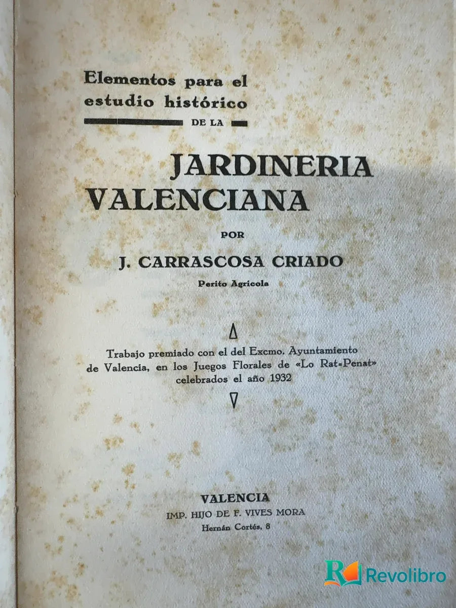 Foto 4 de De jardines valencianos de Josep Carrascosa Criado, libro de segunda mano