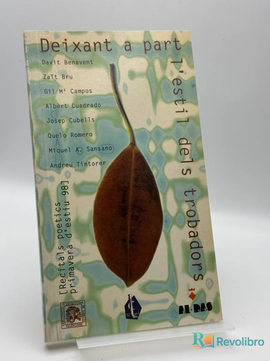 Portada de Deixant a part l'estil dels trobadors de Davit Benavent, libro de segunda mano