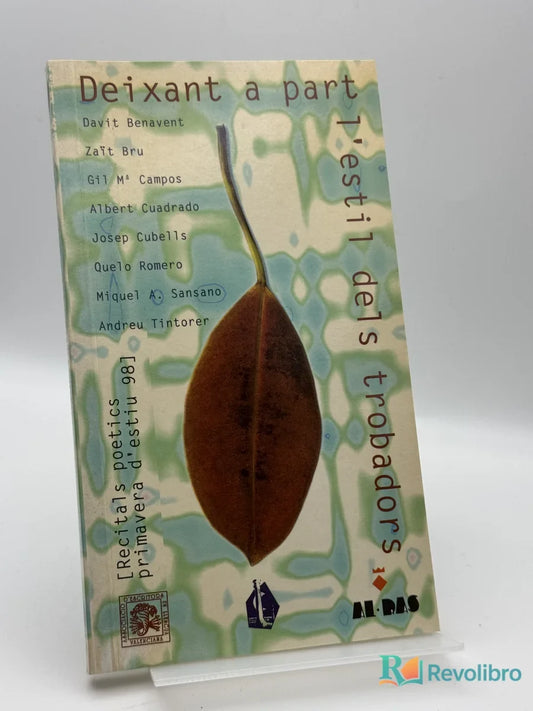 Portada de Deixant a part l'estil dels trobadors de Davit Benavent, libro de segunda mano