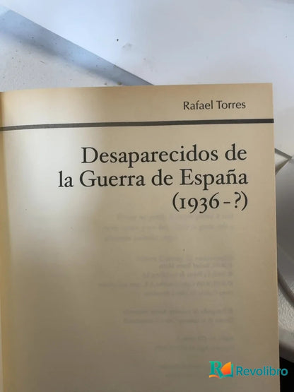 Foto 3 de Desaparecidos de Rafael Torres, libro de segunda mano